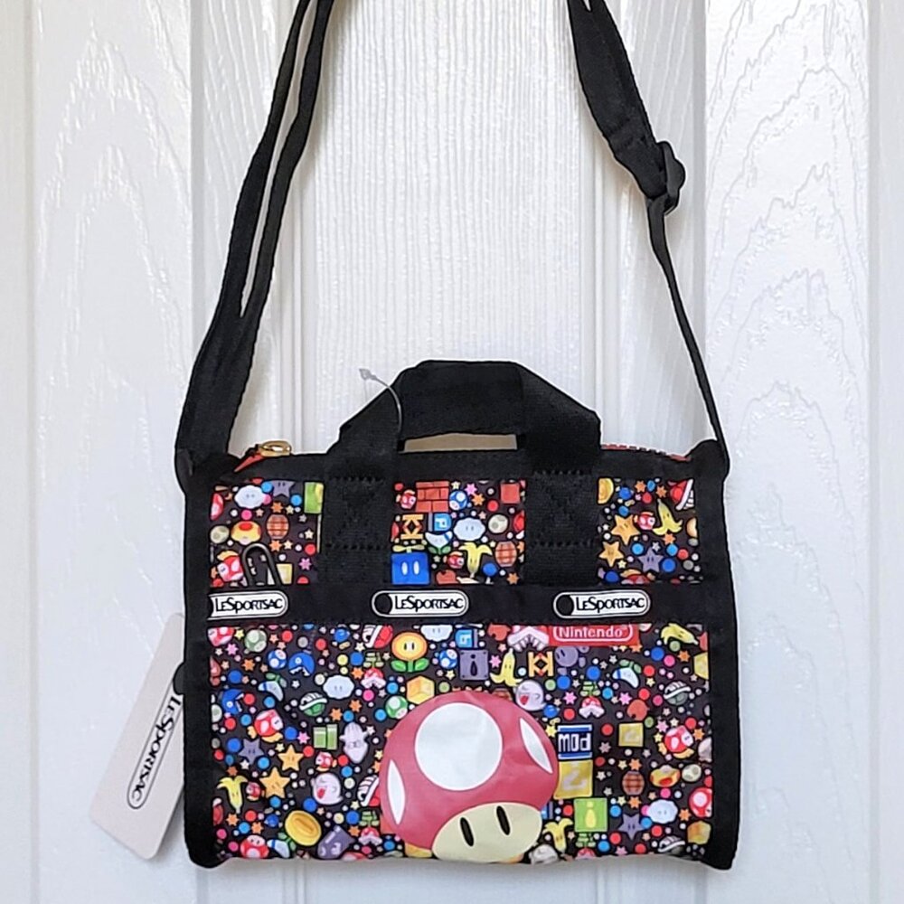 Lesportsac Nintendo Mario Mini Weekender Tote Shoulder Bag Crossbody Purse Gift